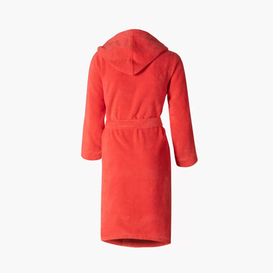 Carré Blanc Peignoirs 10 Ans - 16 Ans | Peignoir ado fille coton moelleux Julia corail