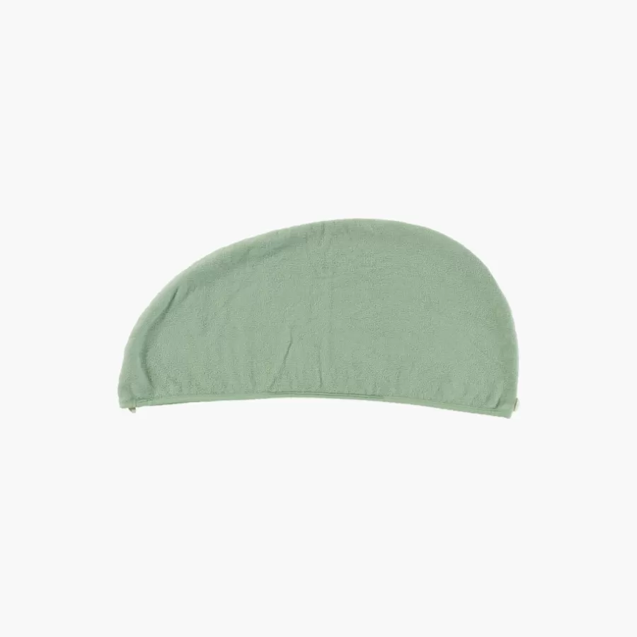 Carré Blanc Coffrets Cadeaux | Accessoires Beauté | Serviette pour cheveux en velours de coton biologique Naturelle eucalyptus