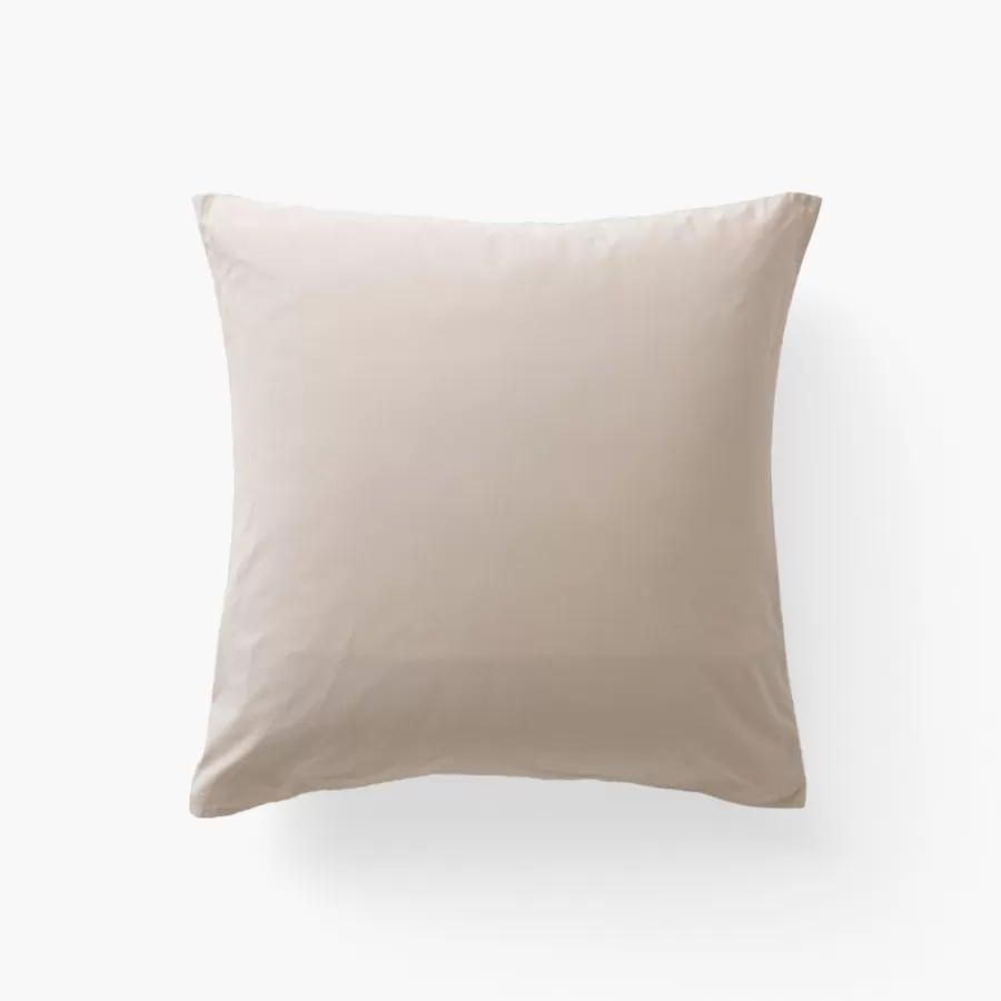 Carré Blanc Taies D’oreiller | Taie d'oreiller carrée lin et coton lavé Songe grège floral