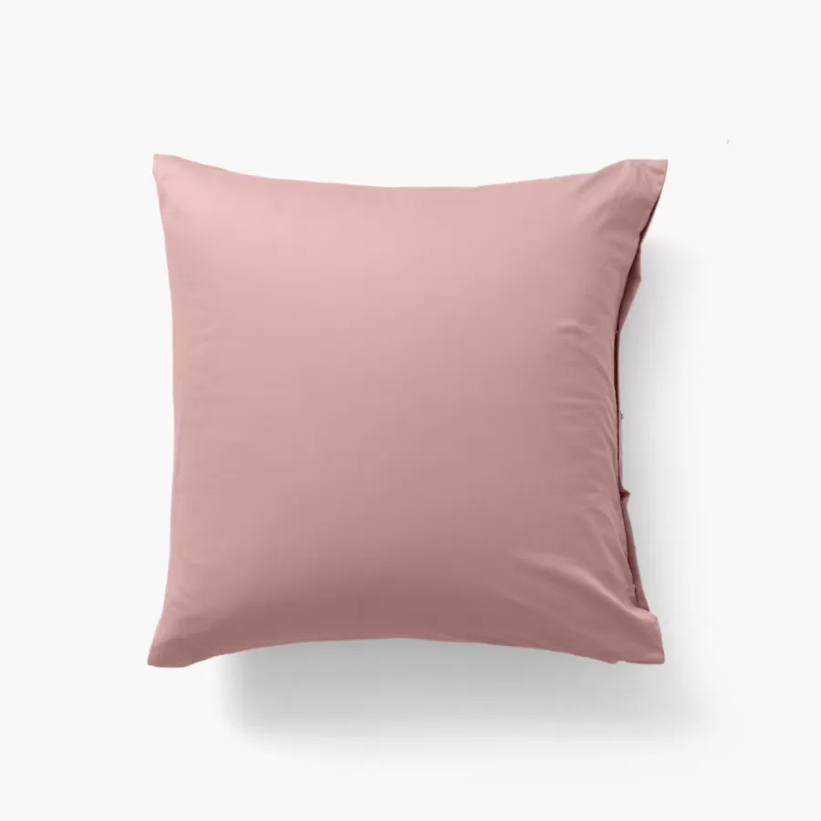 Carré Blanc Taies D’oreiller | Taie d'oreiller carrée satin de coton lavé bio Quartz blush