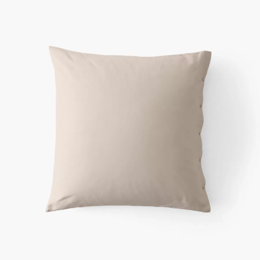 Carré Blanc Coffrets Cadeaux | Taies D’oreiller | Taie d'oreiller carrée satin de coton lavé bio Quartz dune