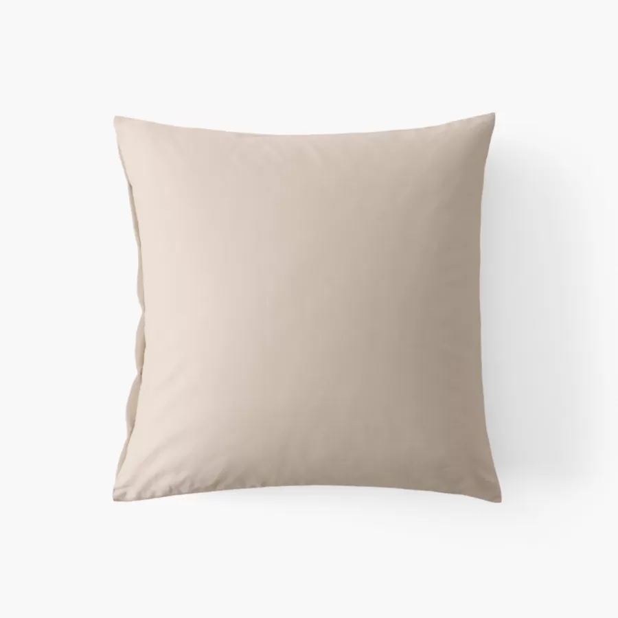 Carré Blanc Coffrets Cadeaux | Taies D’oreiller | Taie d'oreiller carrée satin de coton lavé bio Quartz dune